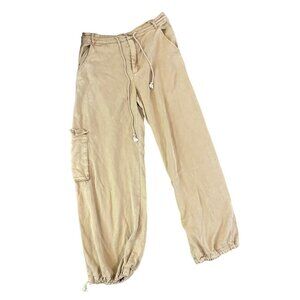 Young Fabulous and Broke Tan Khaki Cargo Joggers Pants Sz M